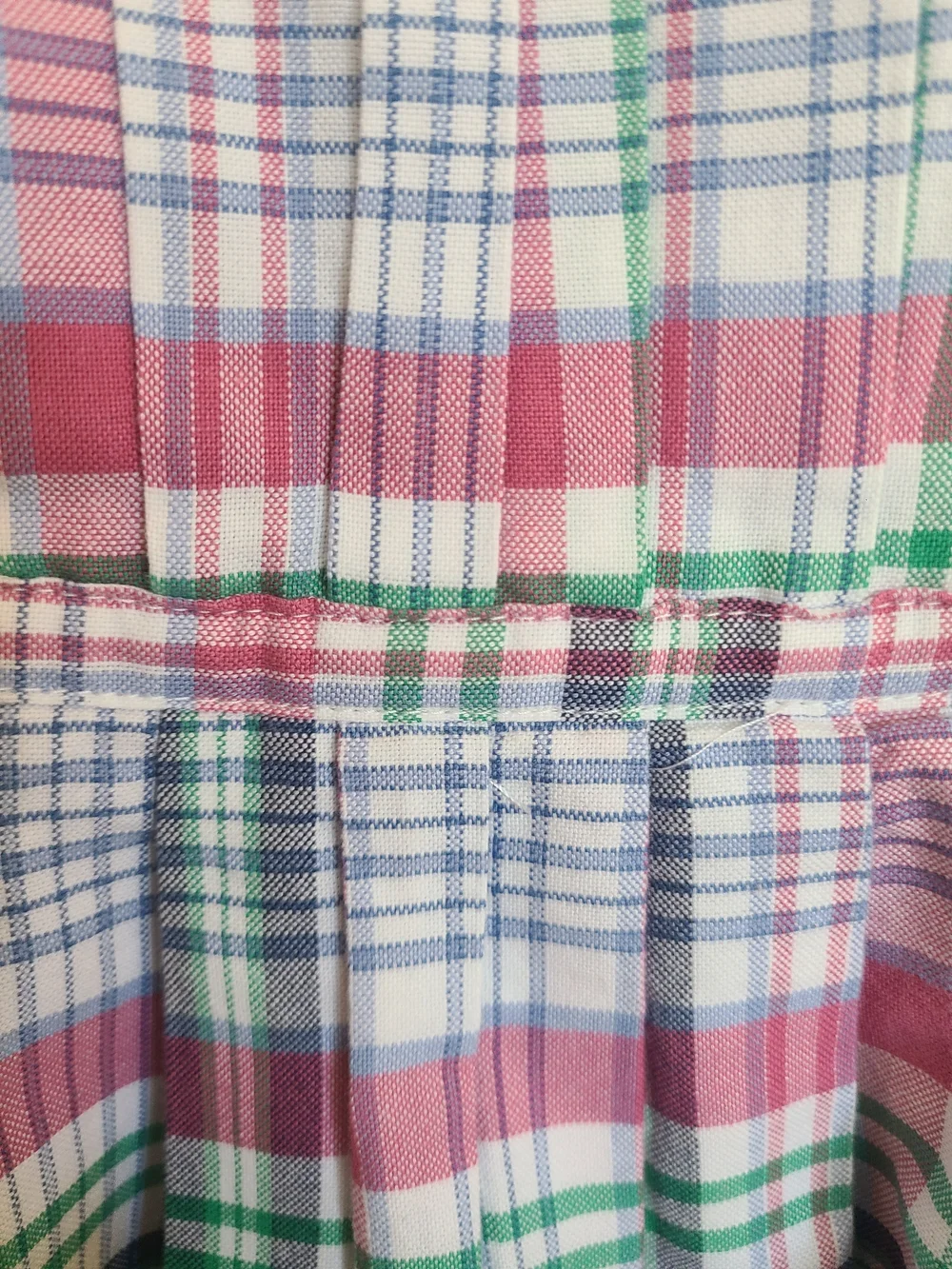 Ralph Lauren Pink & Green Plaid Ruffle Strap Dress